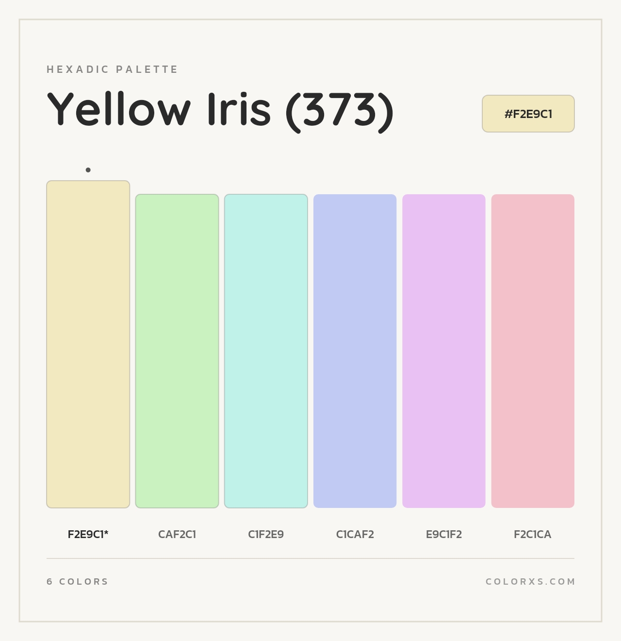 Yellow Iris (373) - Hexadic Color Palette