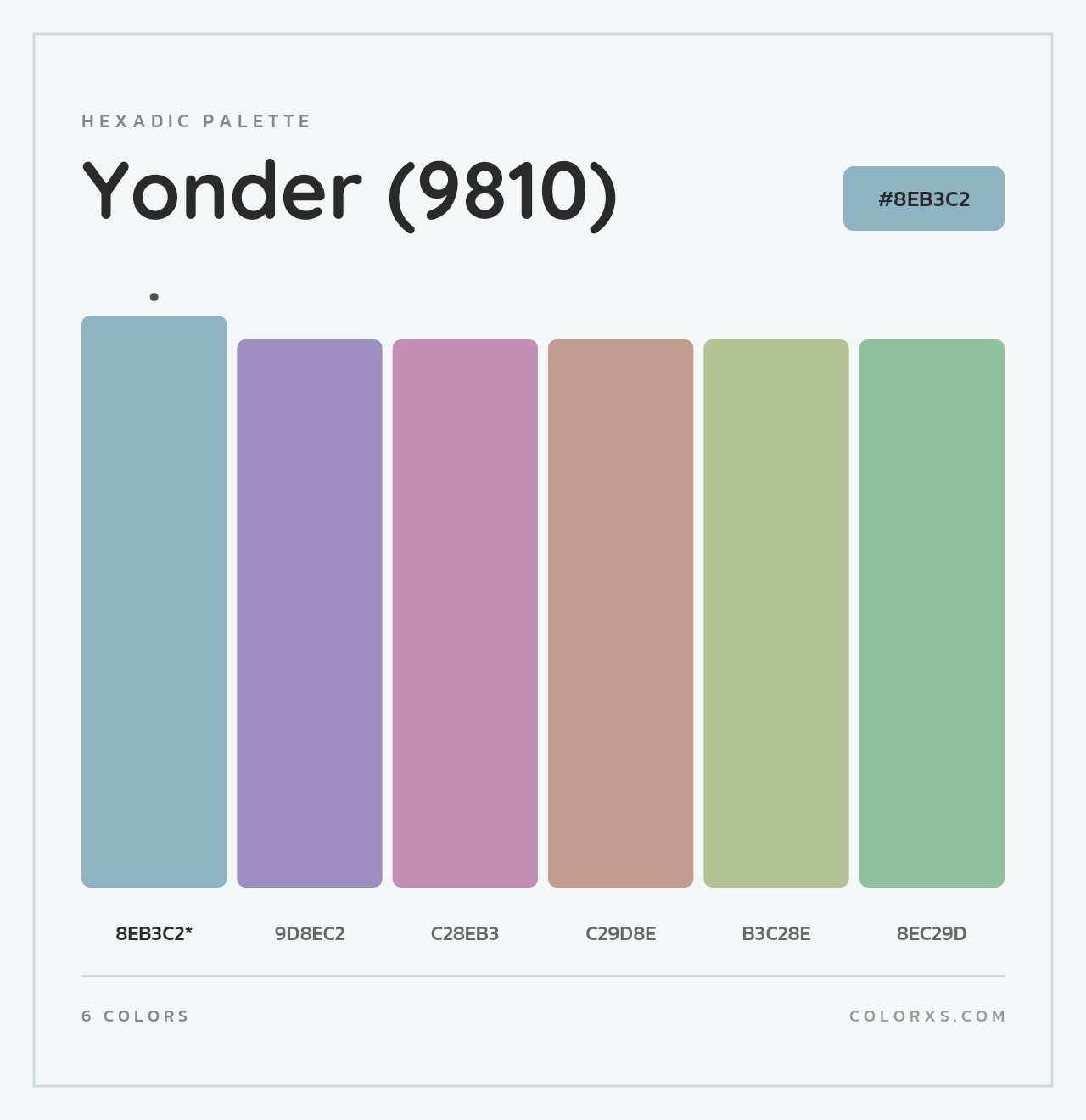 Yonder (9810) - Hexadic Color Palette
