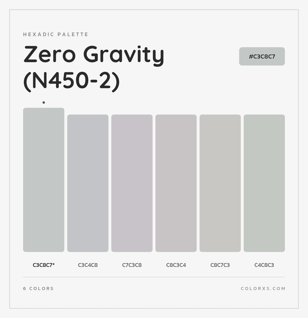 Zero Gravity (N450-2) - Hexadic Color Palette