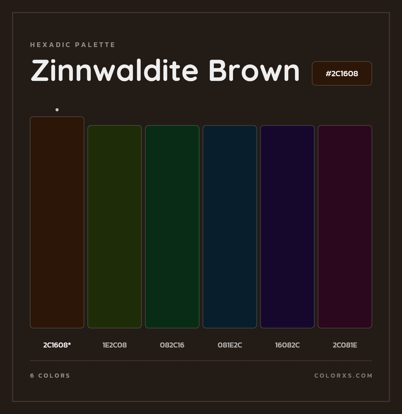 Zinnwaldite Brown - Hexadic Color Palette