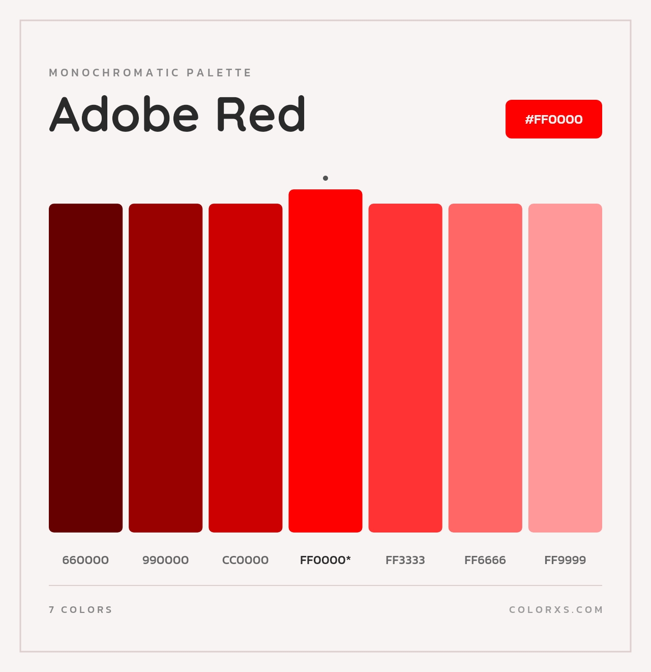 Adobe Red - Monochromatic Color Palette