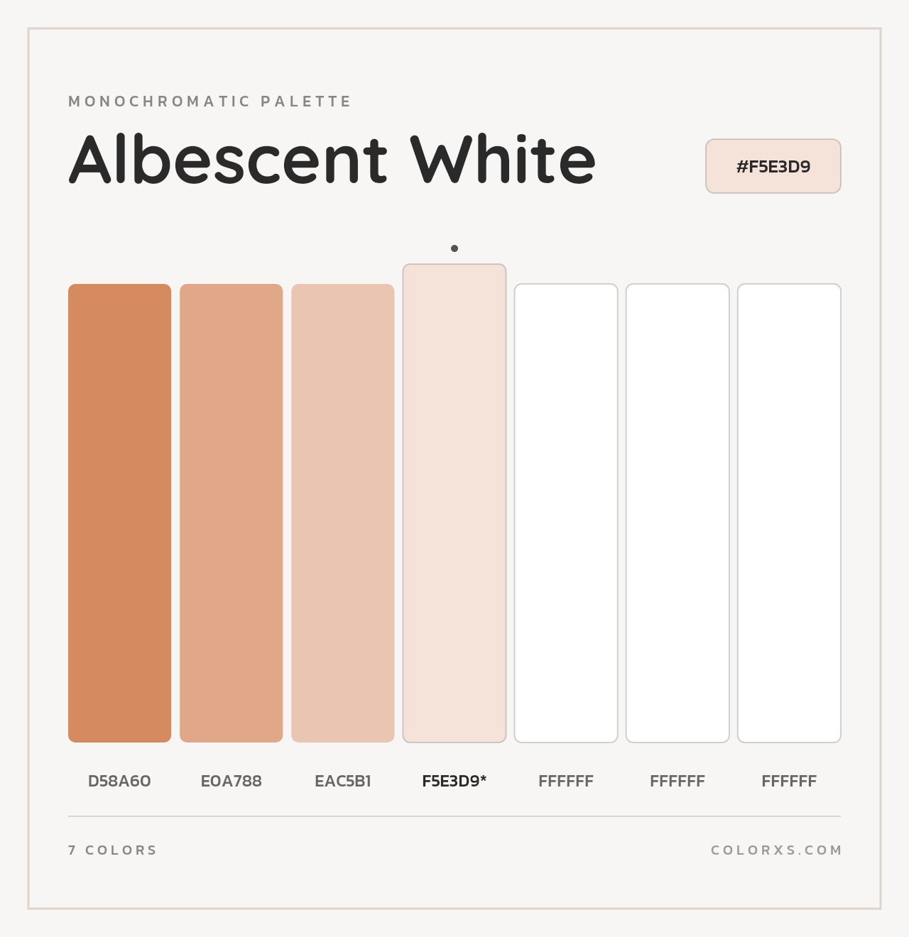 Albescent White - Monochromatic Color Palette