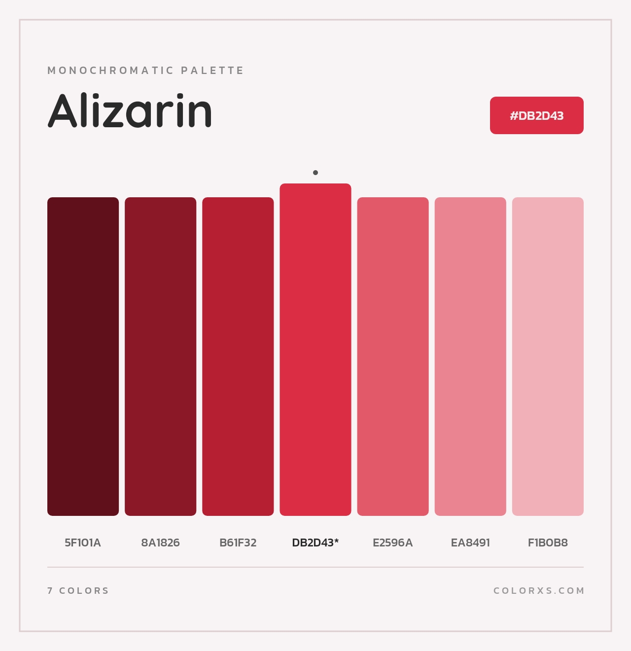 Alizarin - Monochromatic Color Palette