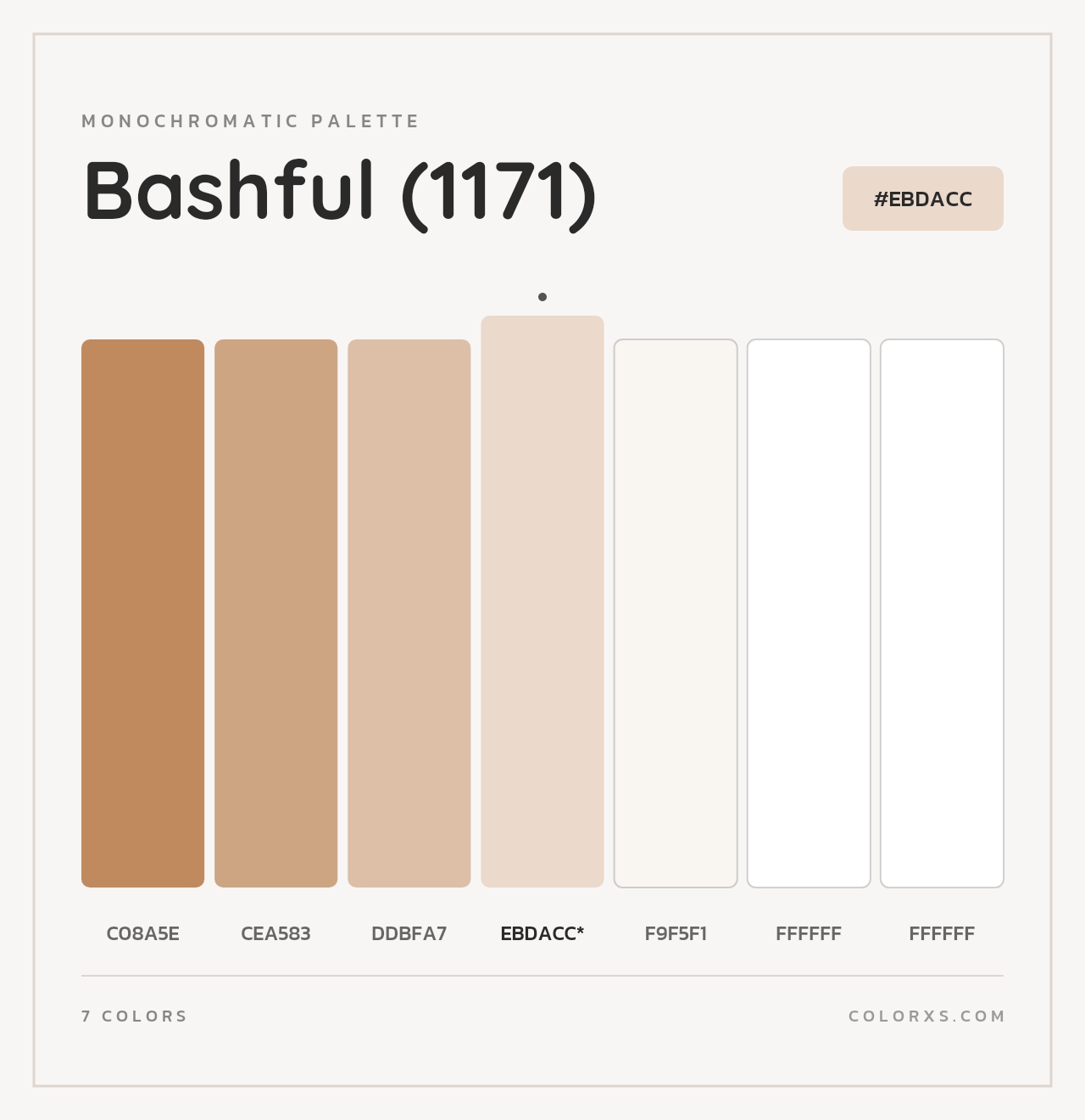 Bashful (1171) - Monochromatic Color Palette