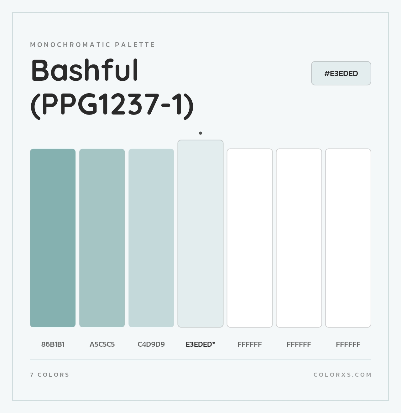 Bashful (PPG1237-1) - Monochromatic Color Palette