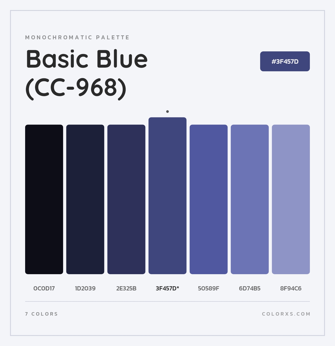 Basic Blue (CC-968) - Monochromatic Color Palette
