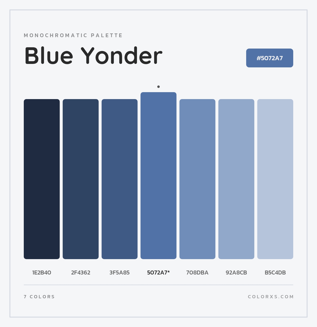 Blue Yonder - Monochromatic Color Palette