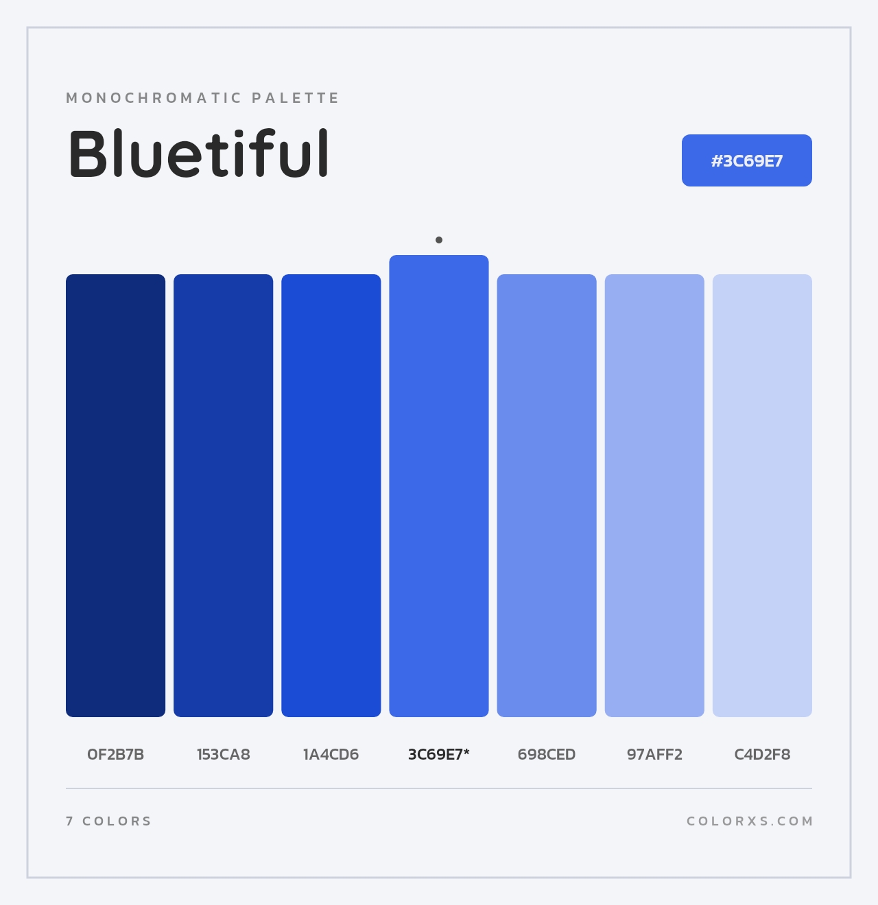 Bluetiful - Monochromatic Color Palette