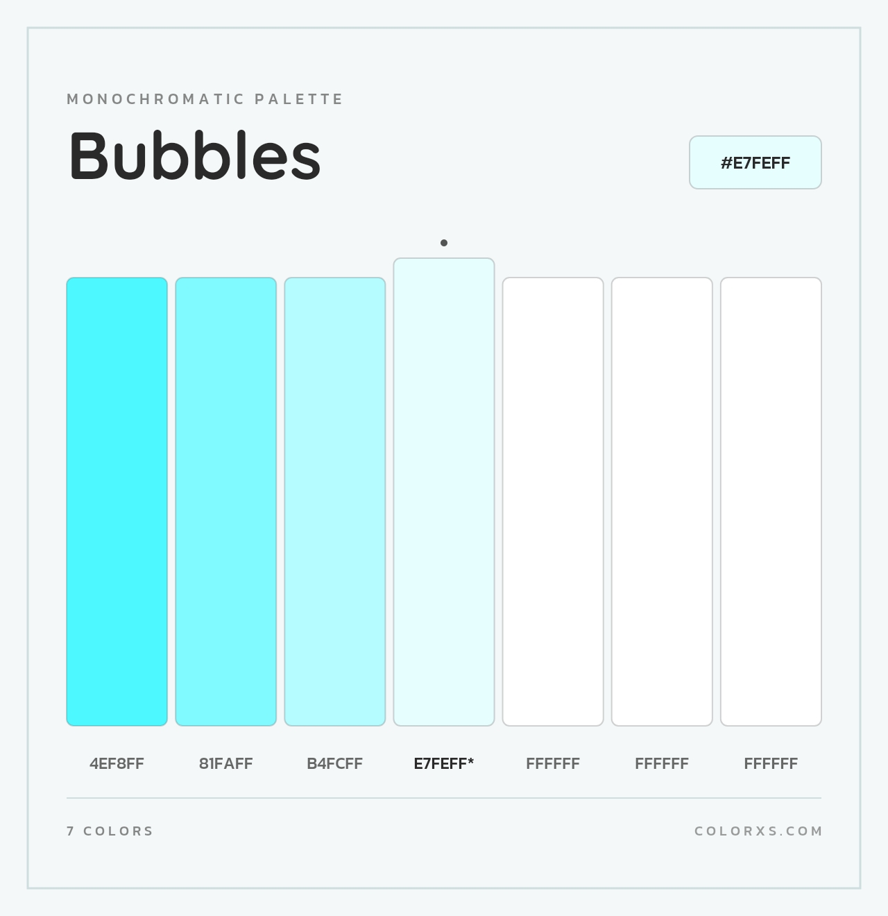 Bubbles - Monochromatic Color Palette