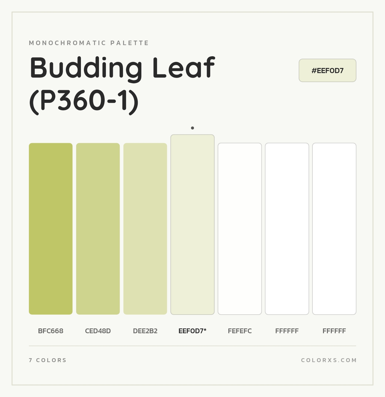 Budding Leaf (P360-1) - Monochromatic Color Palette