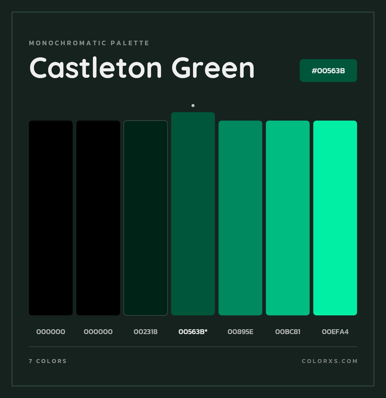 Castleton Green - Monochromatic Color Palette