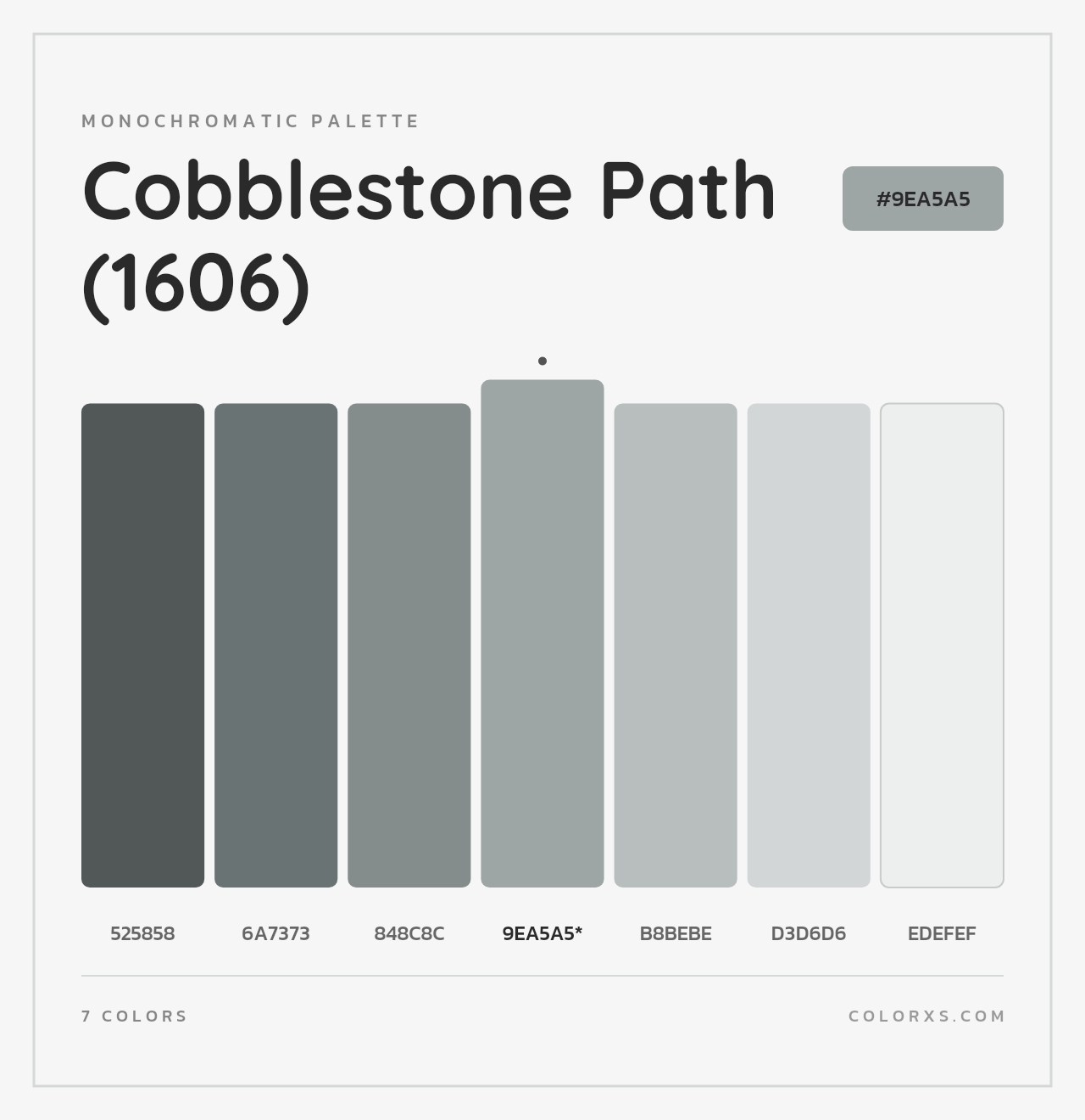 Cobblestone Path (1606) - Monochromatic Color Palette