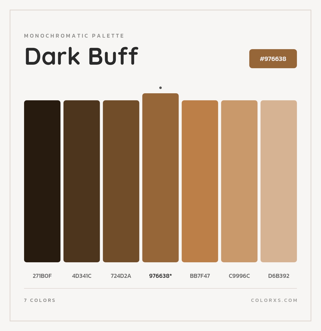 Dark Buff - Monochromatic Color Palette
