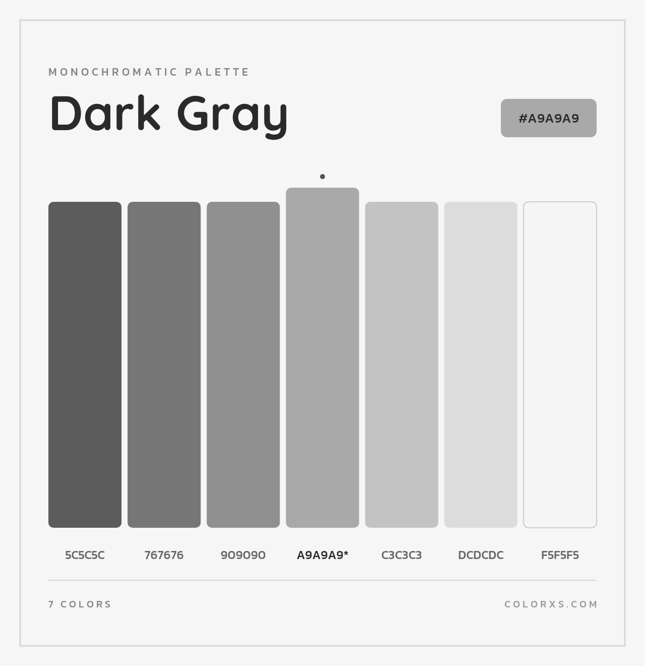 Dark Gray - Monochromatic Color Palette