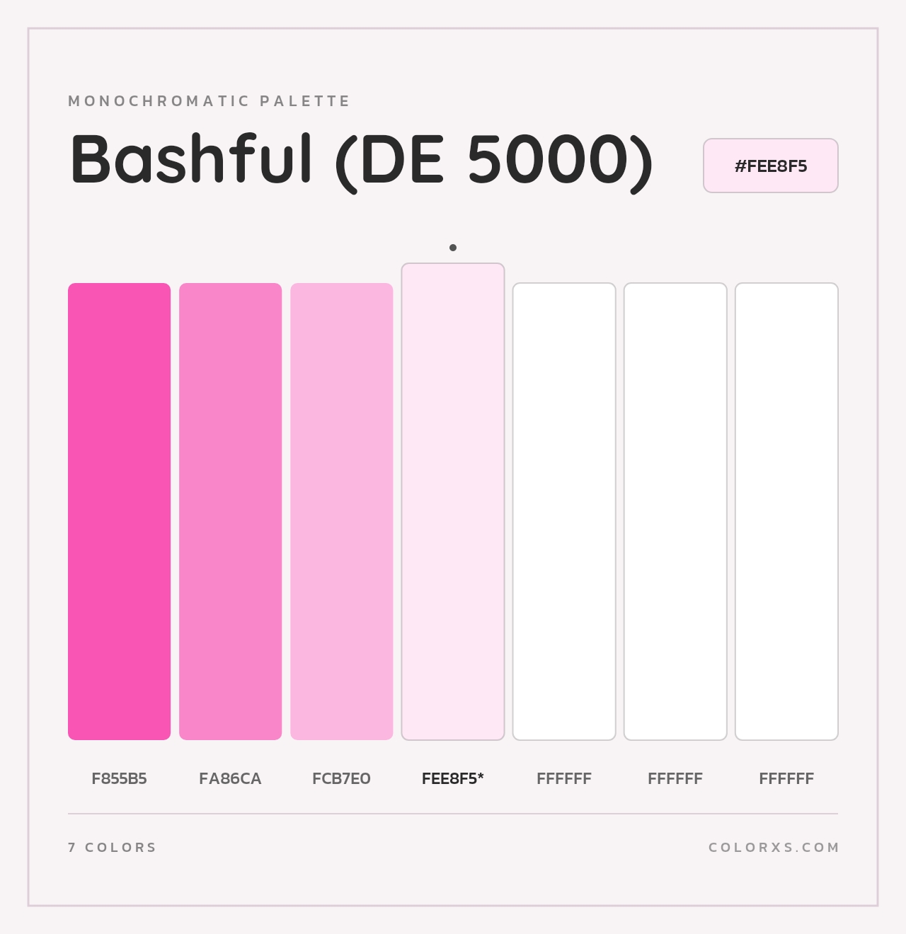 Bashful (DE 5000) - Monochromatic Color Palette