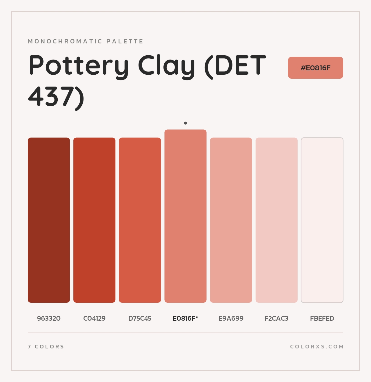 Pottery Clay (DET 437) - Monochromatic Color Palette