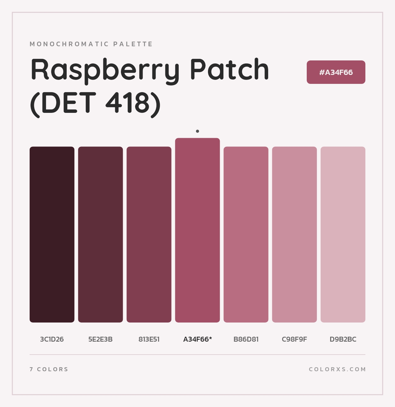 Raspberry Patch (DET 418) - Monochromatic Color Palette