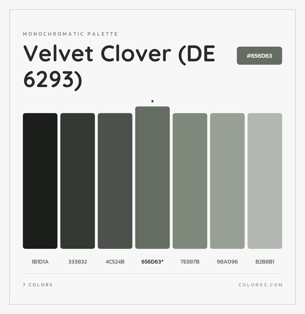 Velvet Clover (DE 6293) - Monochromatic Color Palette