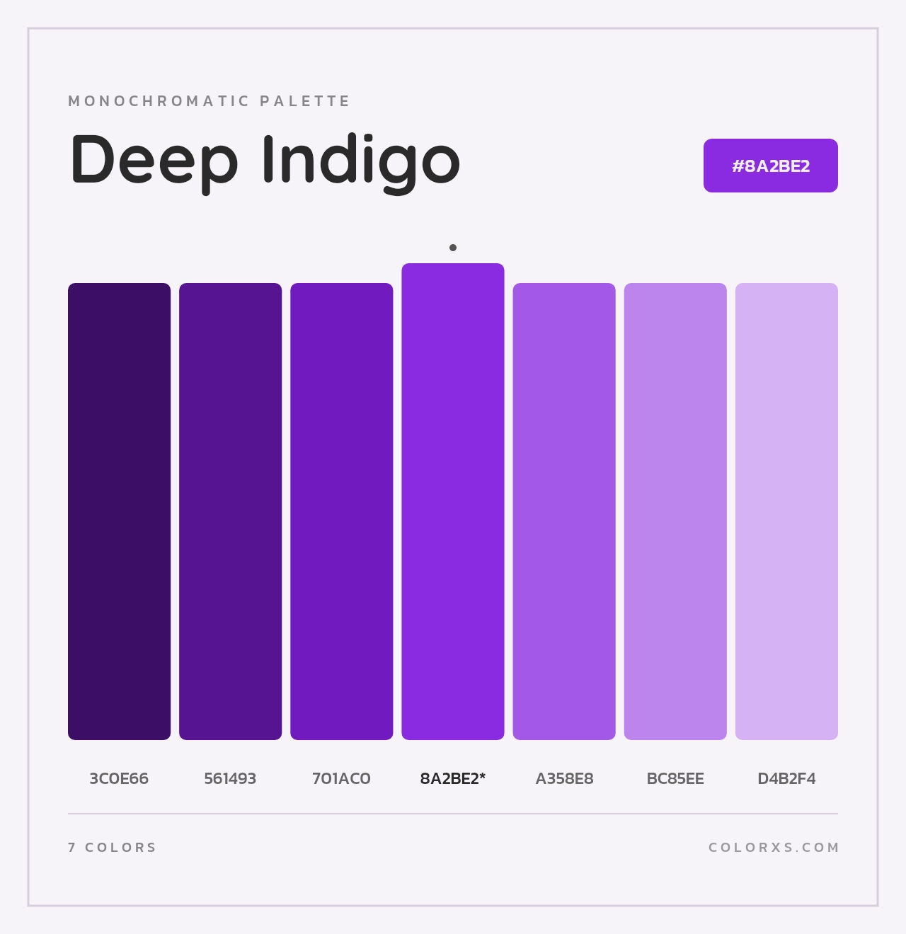 Deep Indigo - Monochromatic Color Palette