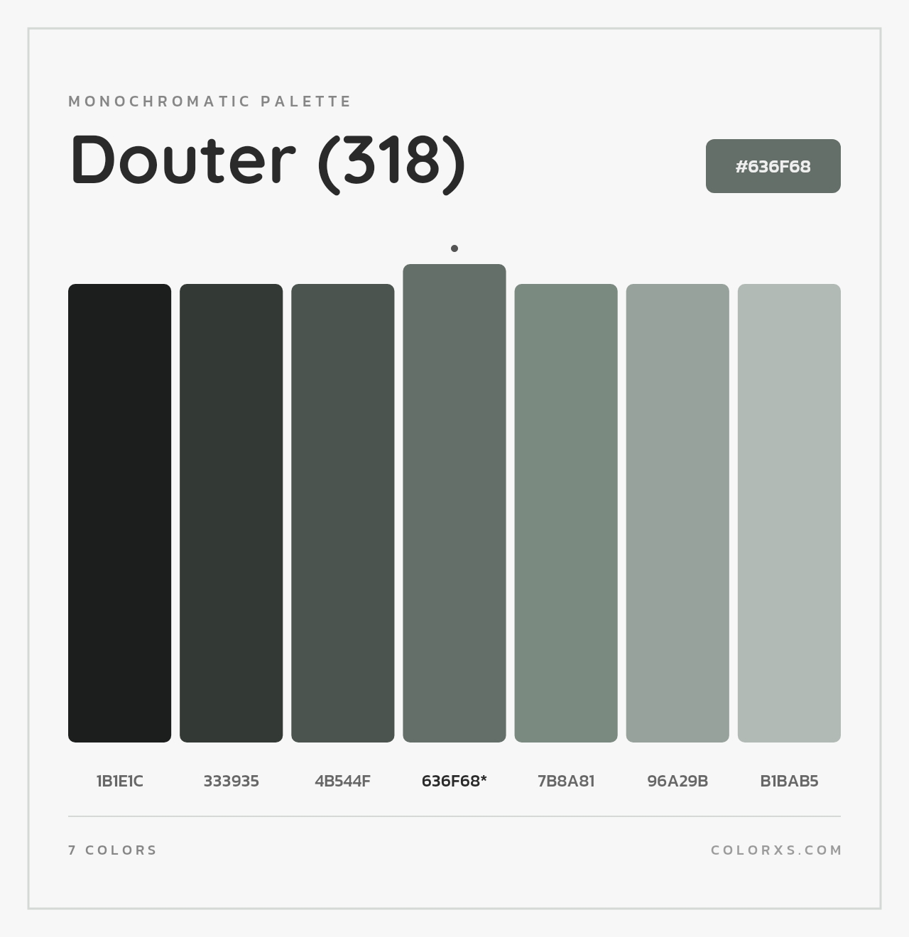 Douter (318) - Monochromatic Color Palette