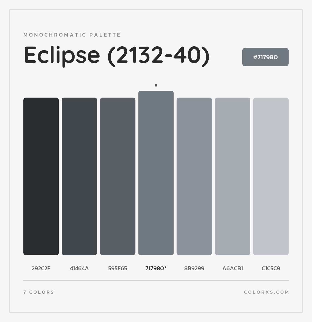 Eclipse (2132-40) - Monochromatic Color Palette