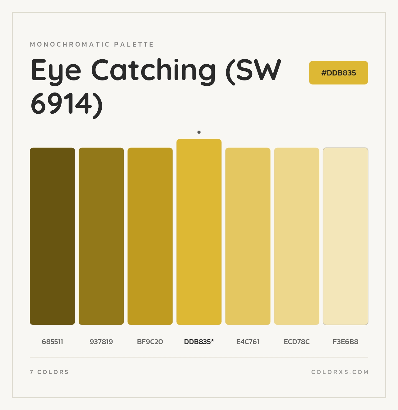 Eye Catching (SW 6914) - Monochromatic Color Palette