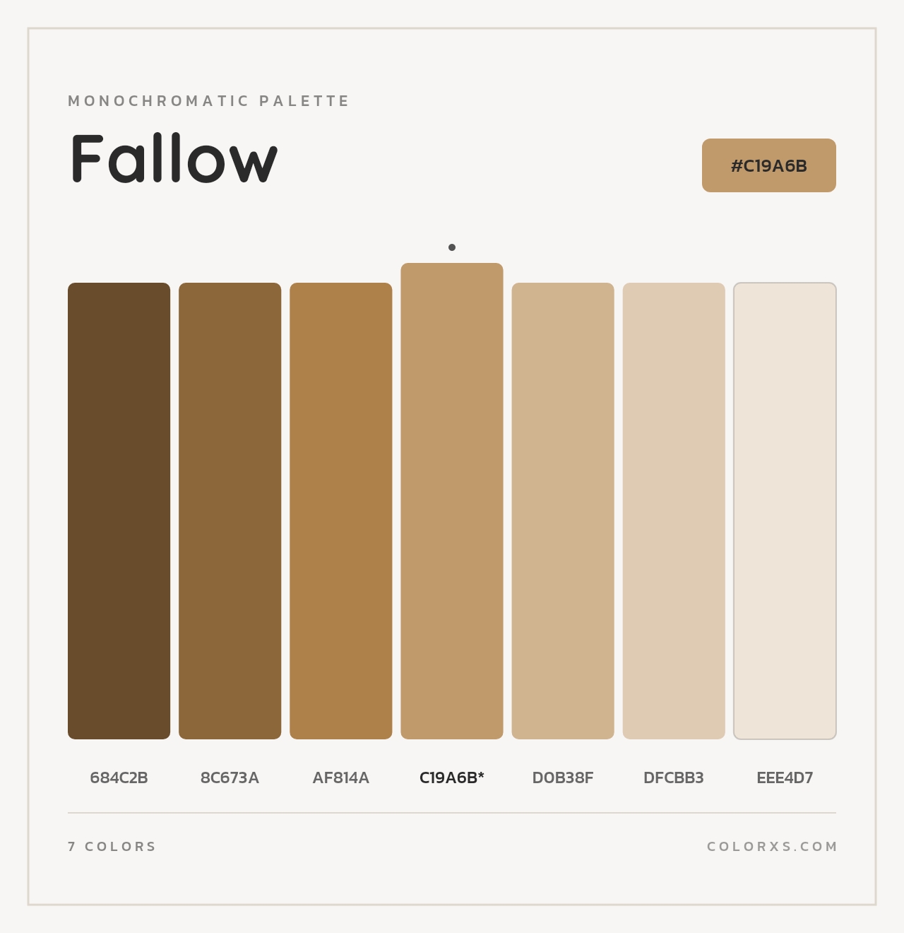 Fallow - Monochromatic Color Palette