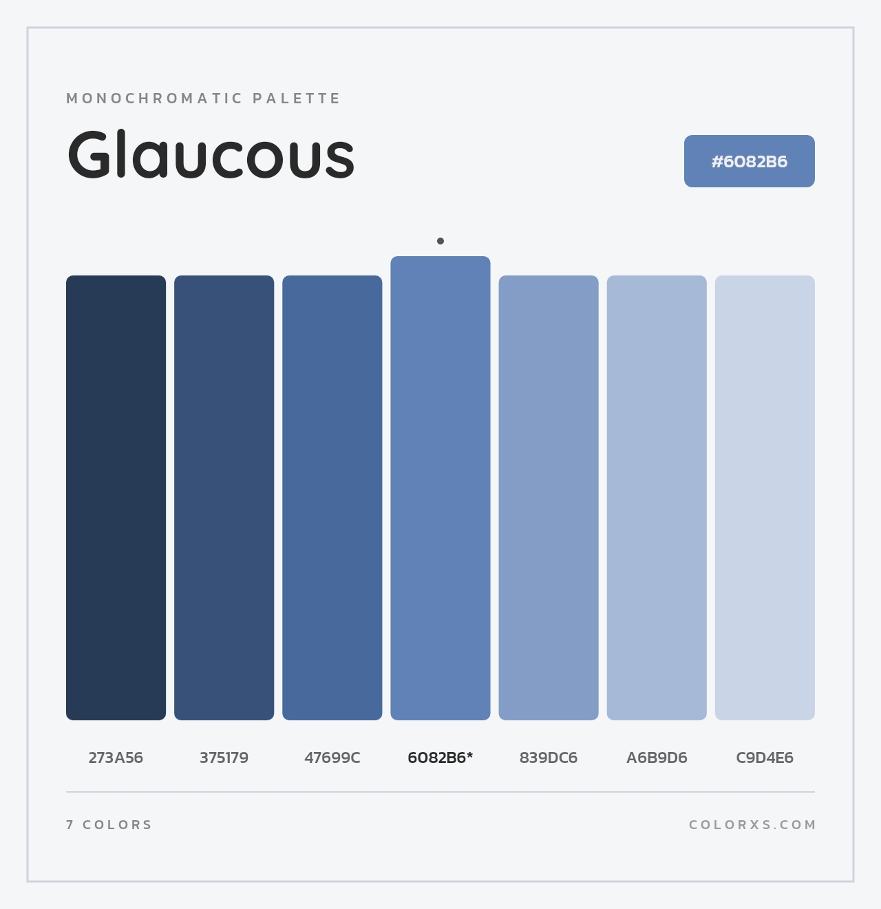 Glaucous - Monochromatic Color Palette