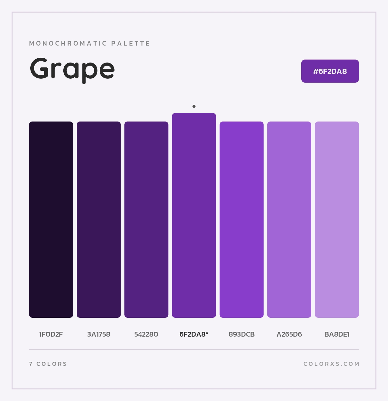 Grape - Monochromatic Color Palette