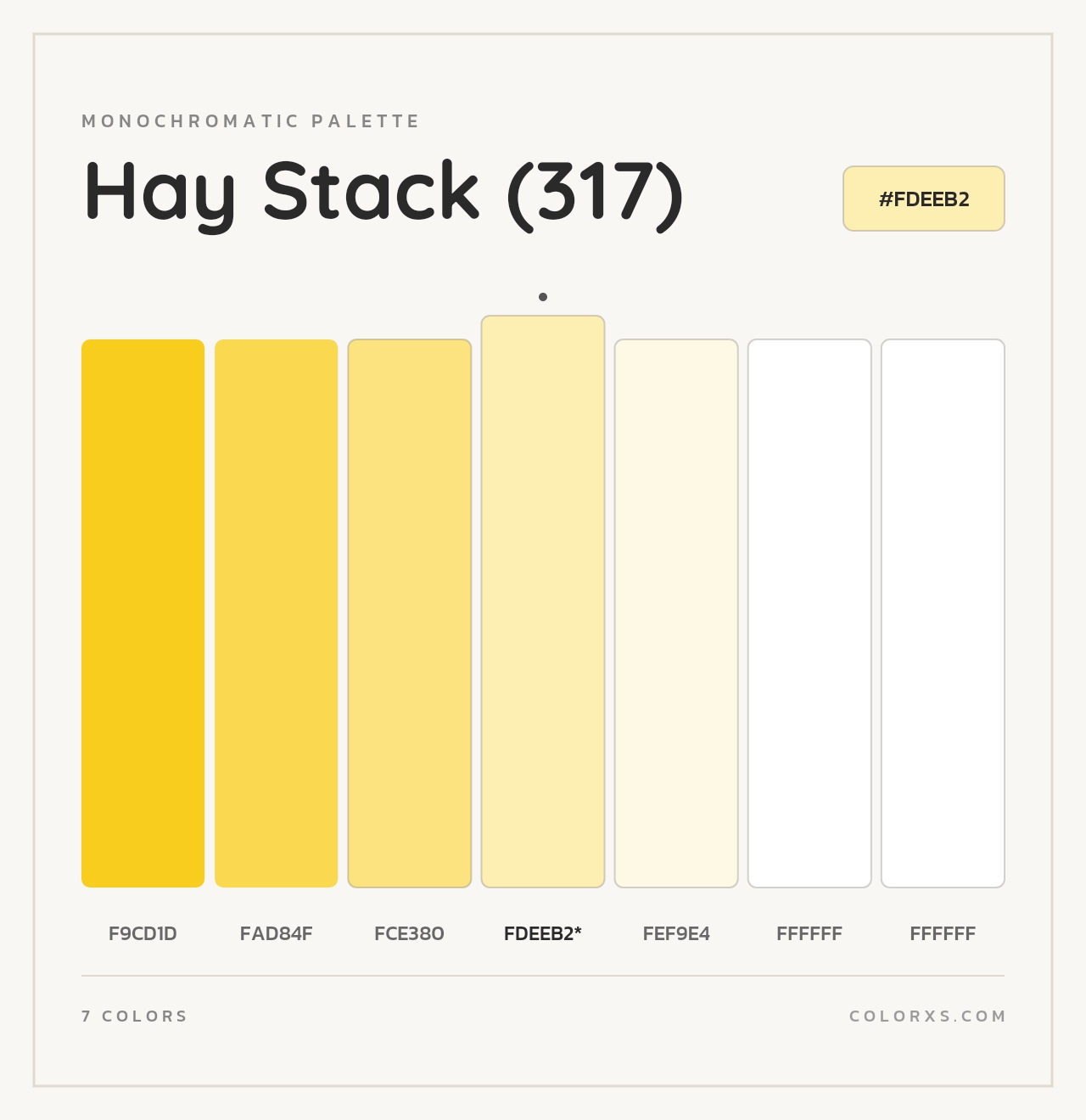 Hay Stack (317) - Monochromatic Color Palette