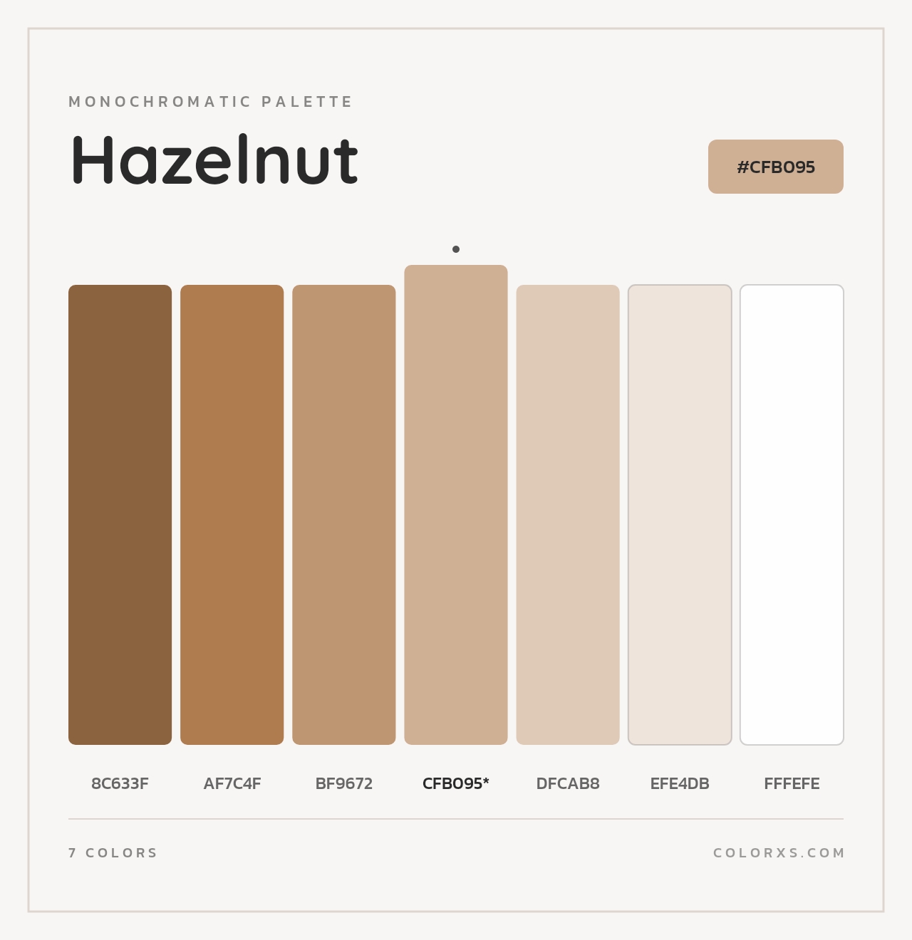 Hazelnut - Monochromatic Color Palette