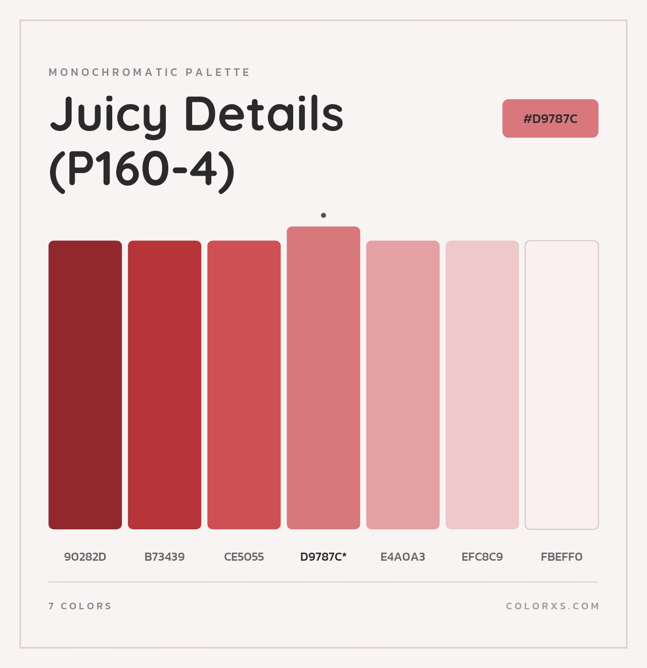 Juicy Details (P160-4) - Monochromatic Color Palette