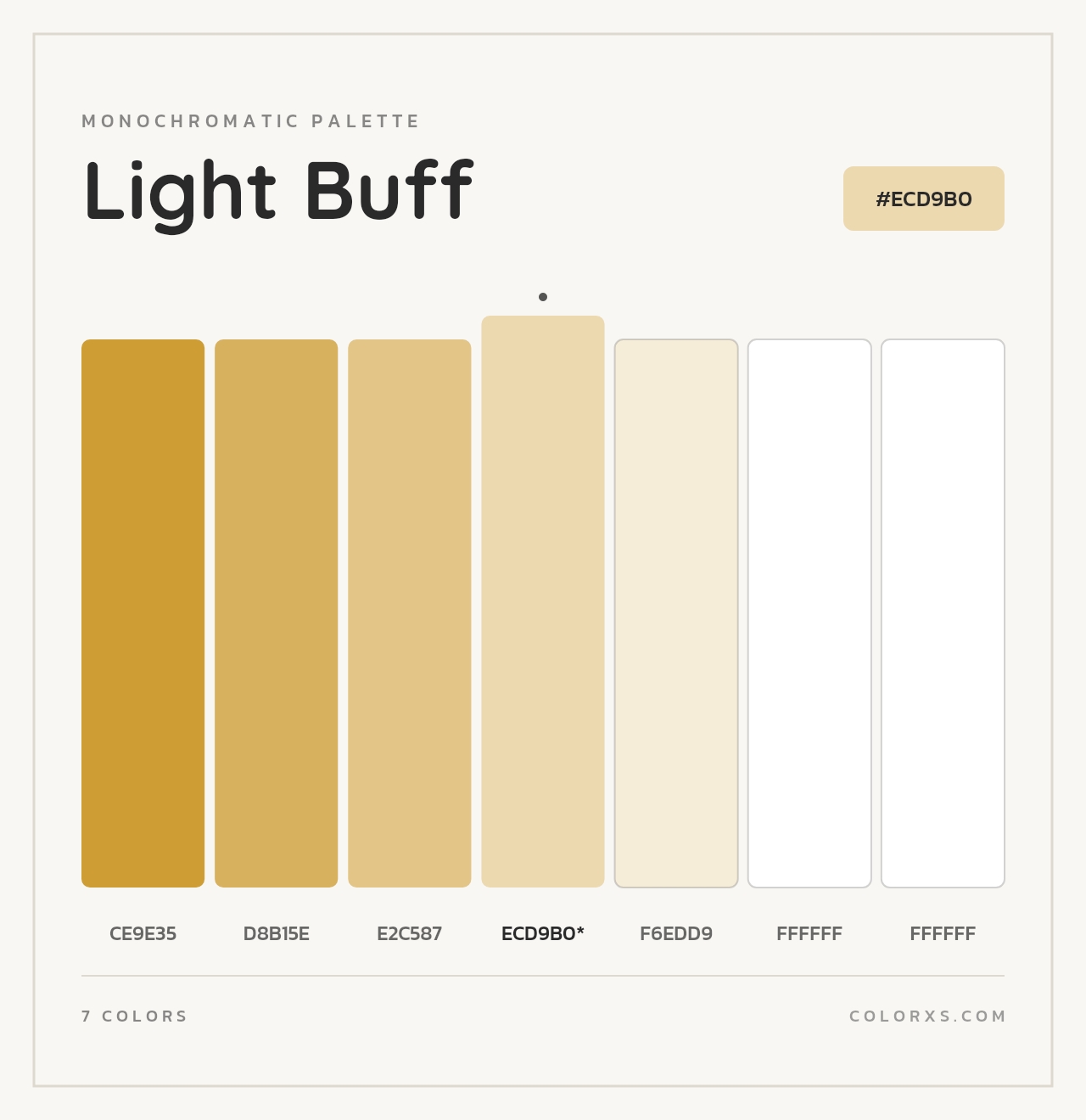 Light Buff - Monochromatic Color Palette