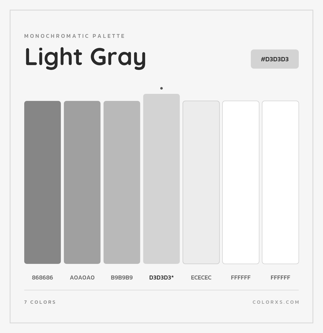 Light Gray - Monochromatic Color Palette