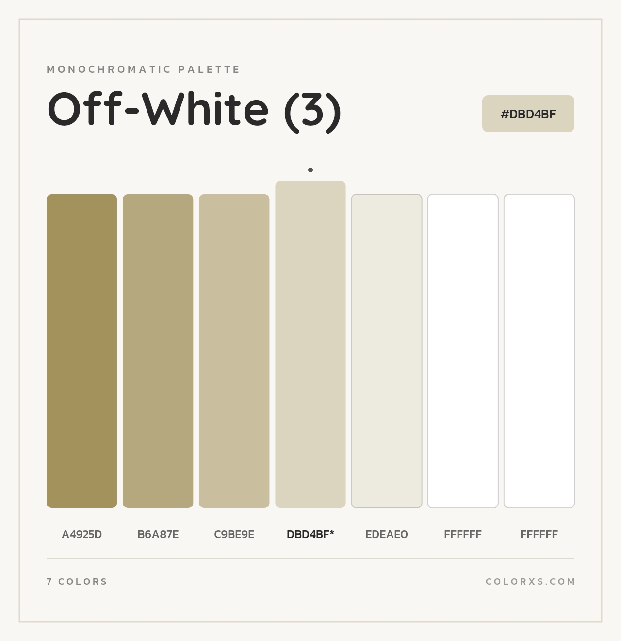 Off-White (3) - Monochromatic Color Palette