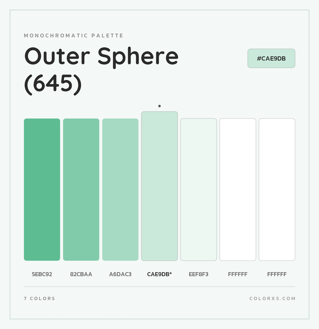 Outer Sphere (645) - Monochromatic Color Palette