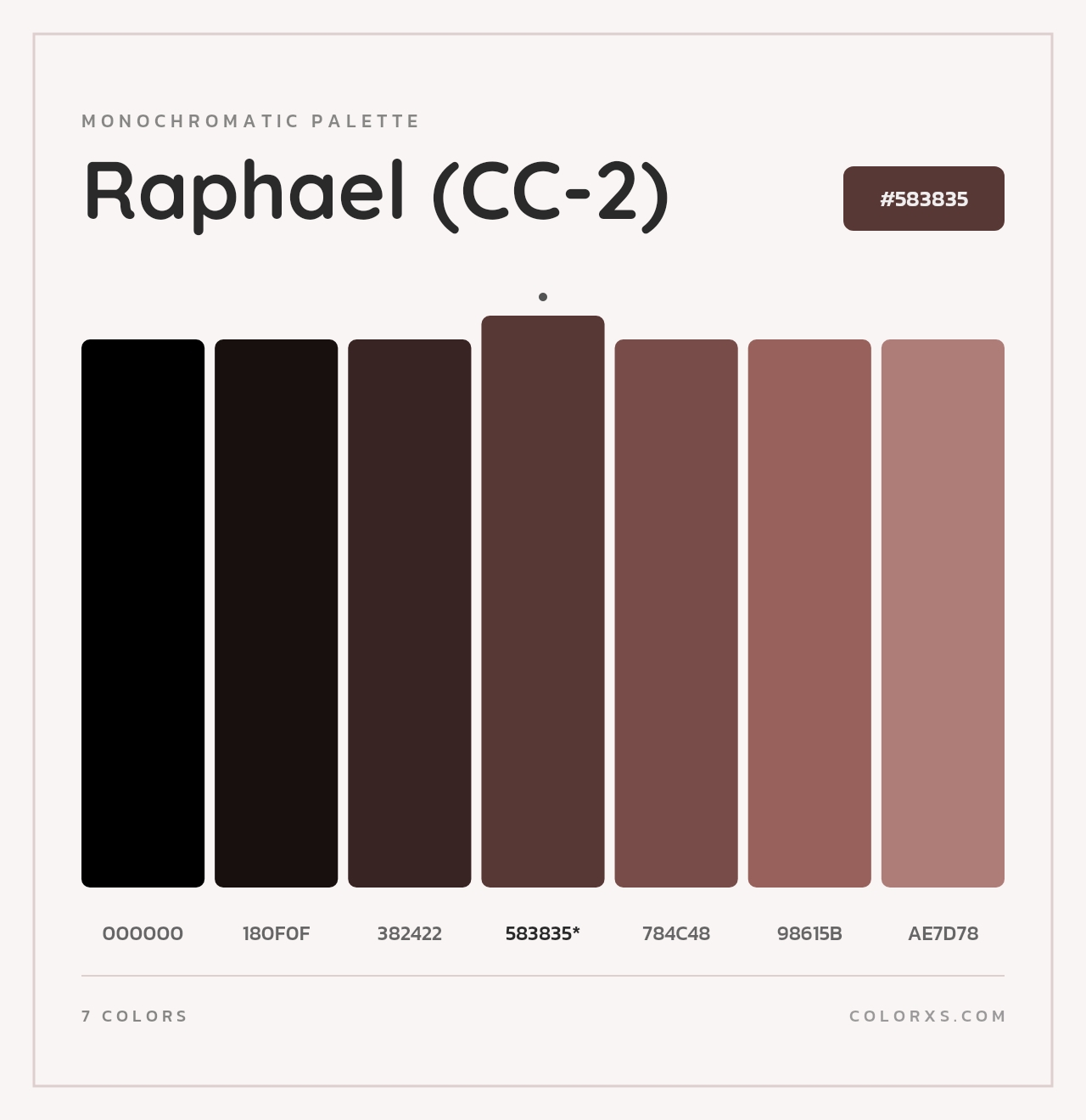 Raphael (CC-2) - Monochromatic Color Palette