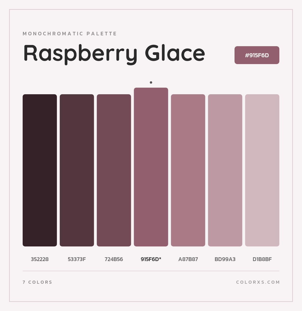 Raspberry Glace - Monochromatic Color Palette