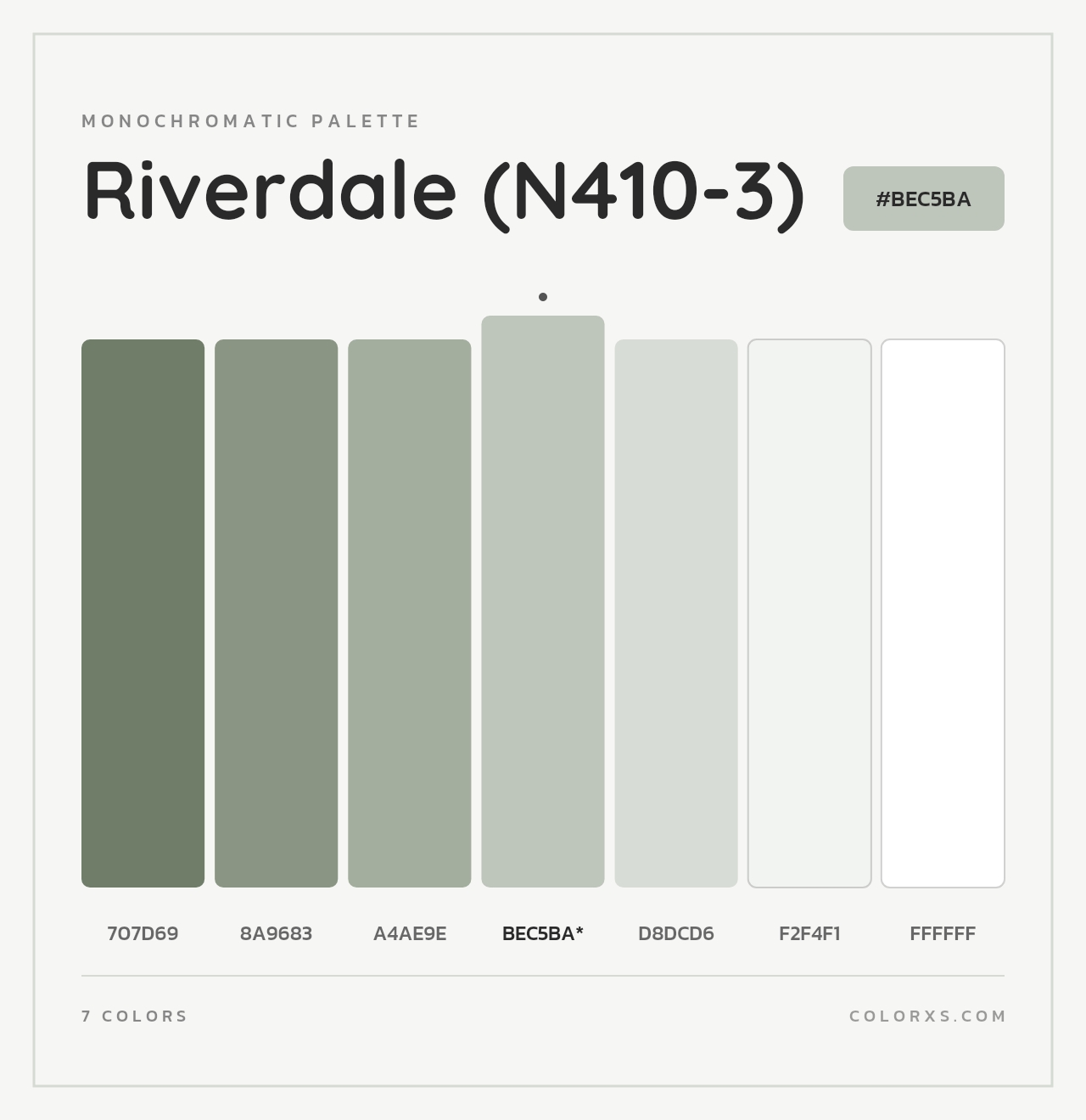 Riverdale (N410-3) - Monochromatic Color Palette