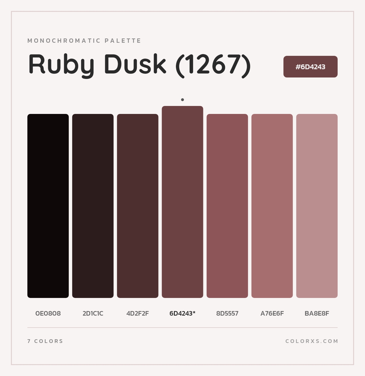 Ruby Dusk (1267) - Monochromatic Color Palette
