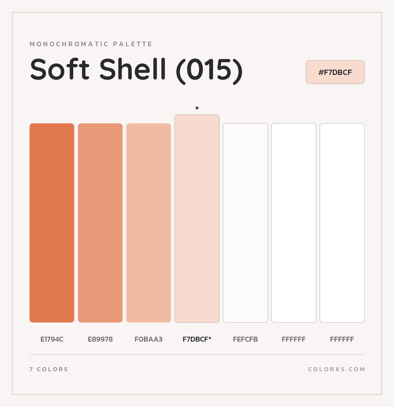 Soft Shell (015) - Monochromatic Color Palette