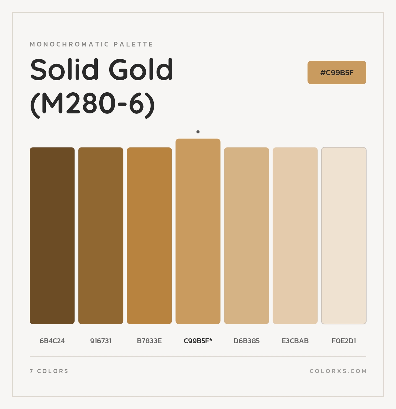Solid Gold (M280-6) - Monochromatic Color Palette