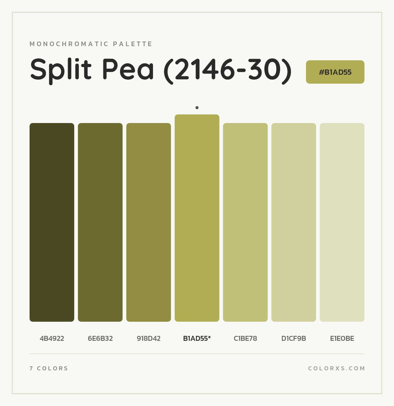 Split Pea (2146-30) - Monochromatic Color Palette
