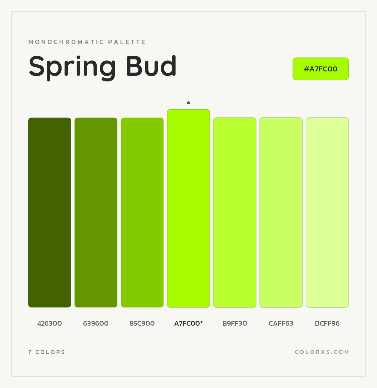 Spring Bud - Monochromatic Color Palette