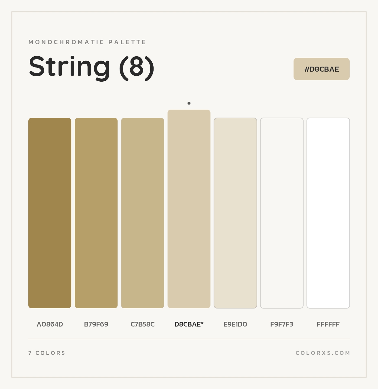 String (8) - Monochromatic Color Palette