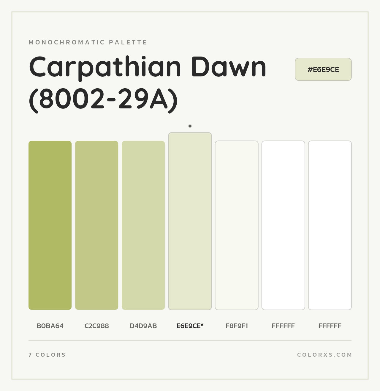 Carpathian Dawn (8002-29A) - Monochromatic Color Palette