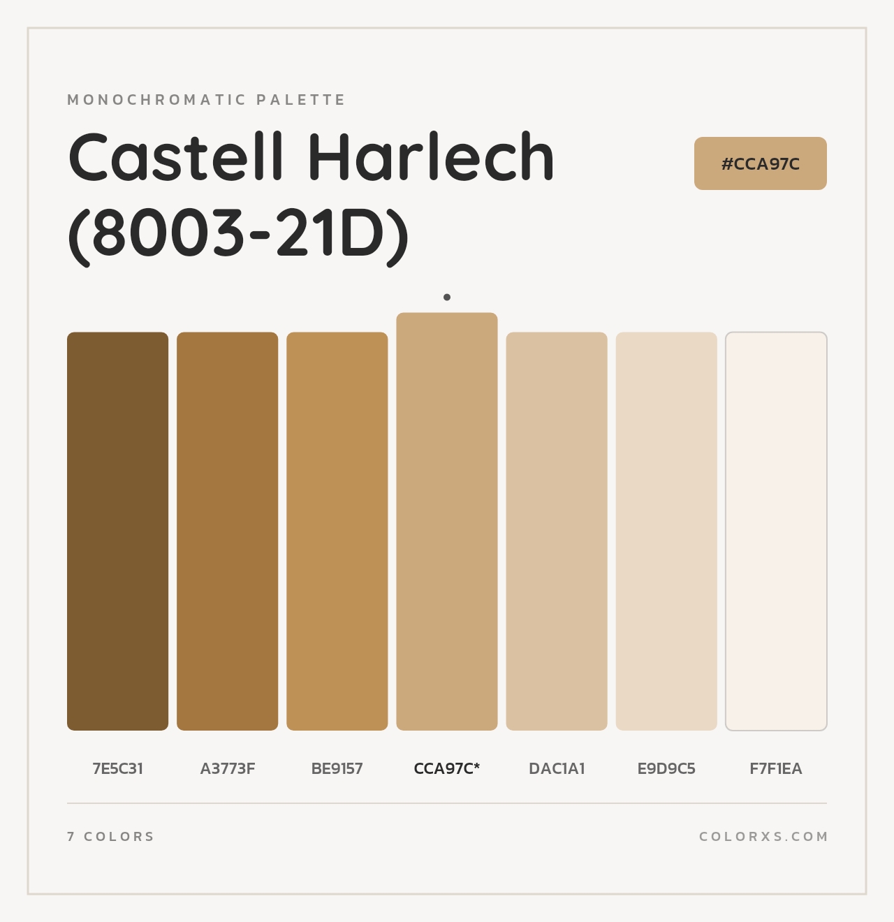 Castell Harlech (8003-21D) - Monochromatic Color Palette