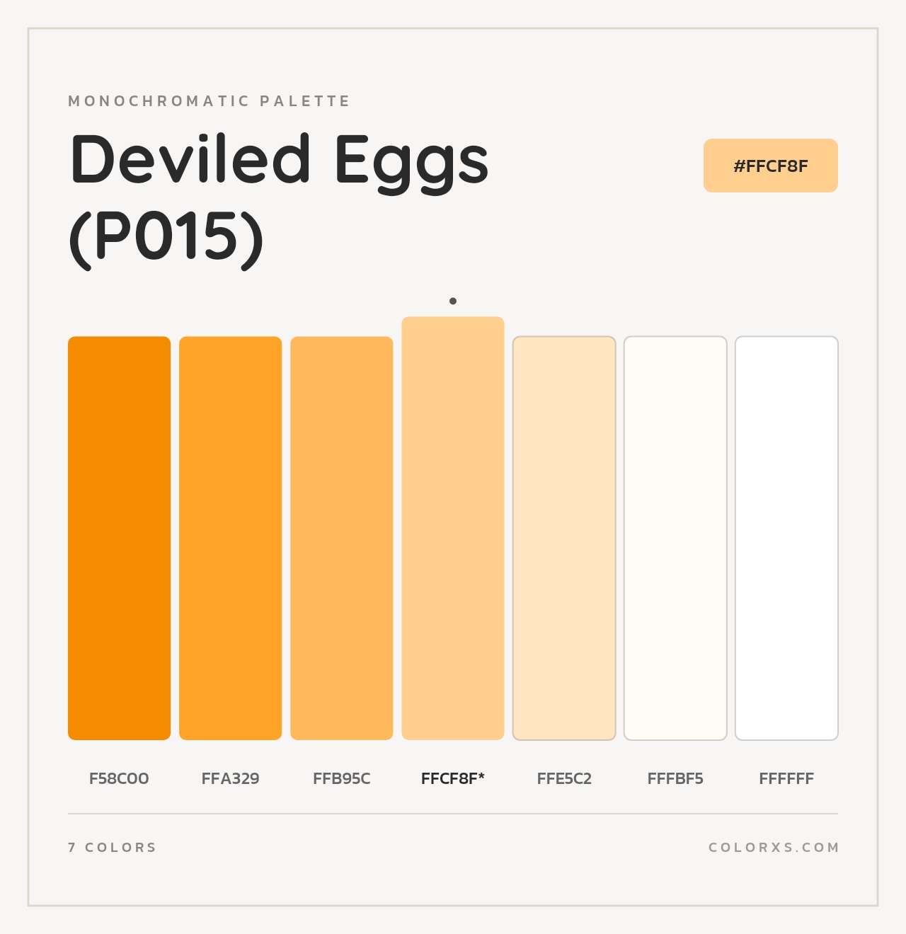 Deviled Eggs (P015) - Monochromatic Color Palette