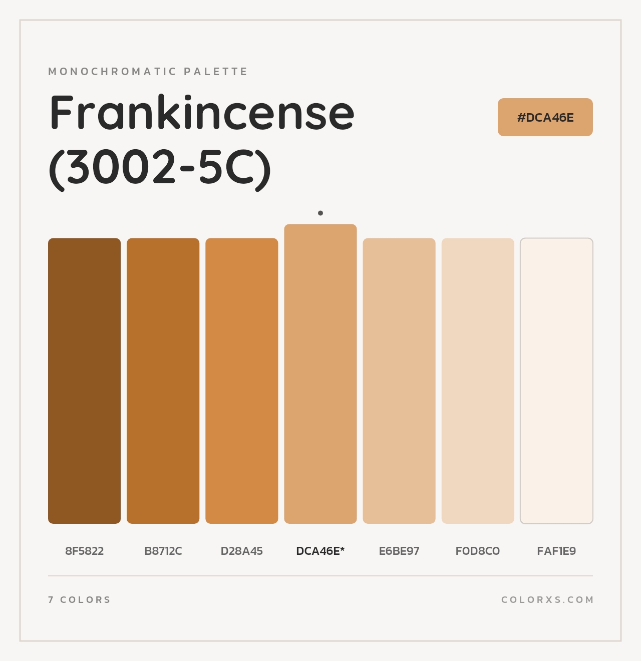 Frankincense (3002-5C) - Monochromatic Color Palette