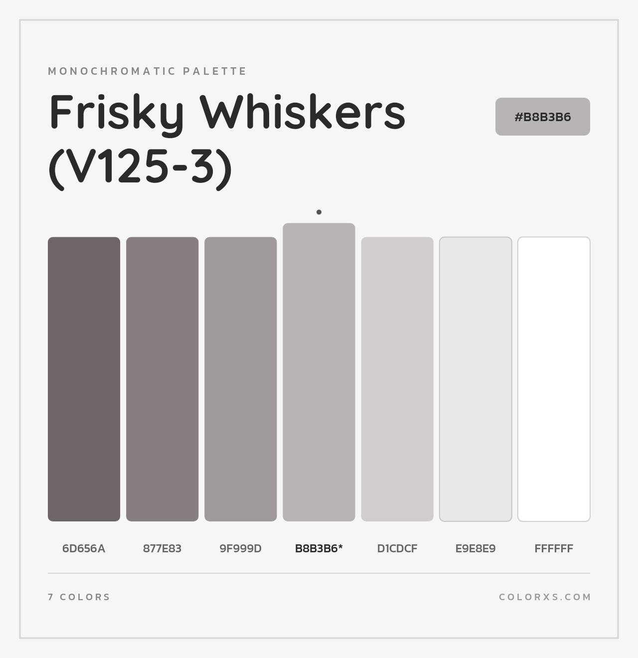 Frisky Whiskers (V125-3) - Monochromatic Color Palette